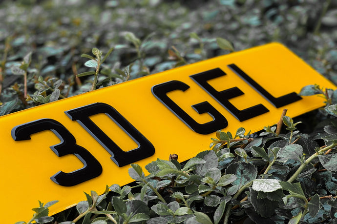 3D gel number plate Road Legal