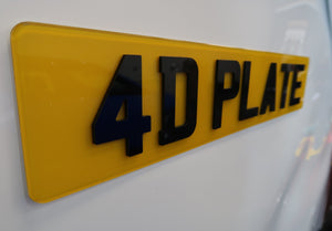 4D NUMBER PLATE