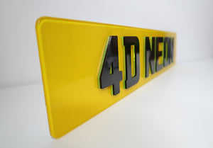 4D Laser Topped Coloured Show Plate