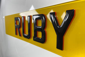 4D gel number plate